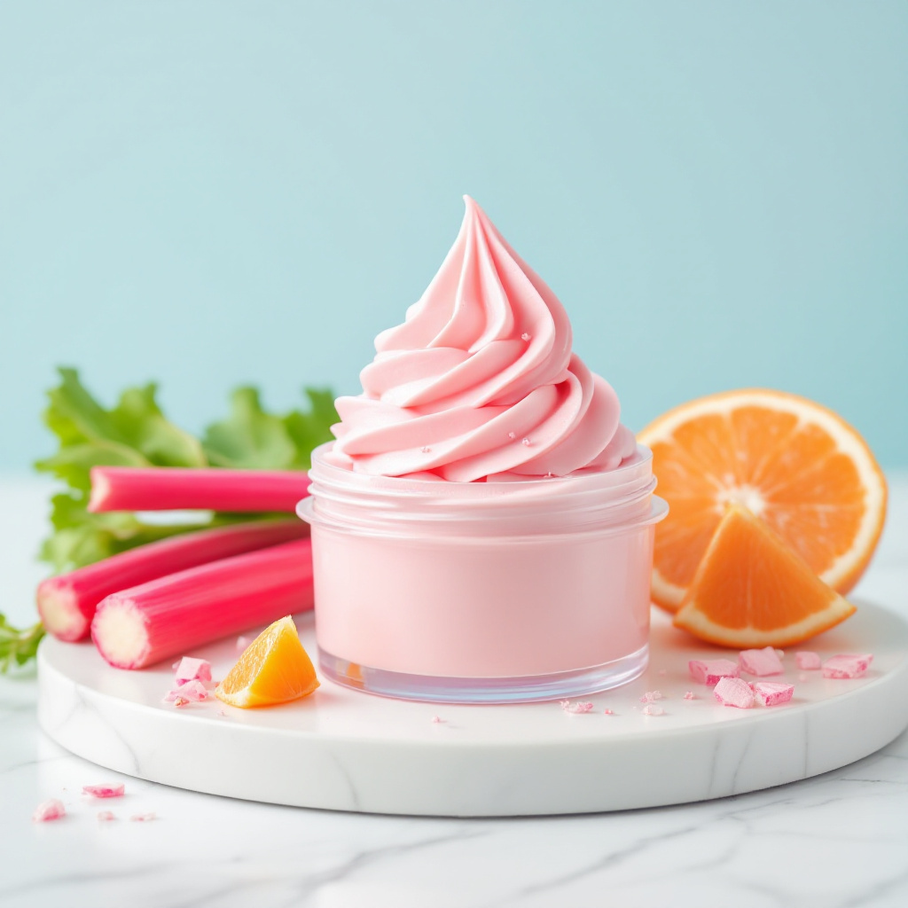 Smashed Rhubarb Whipped Soap